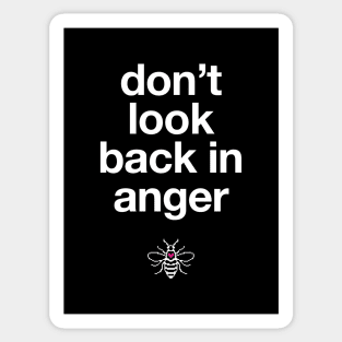 Oasis Don't Look Back In Anger Love Manchester Bee Sticker